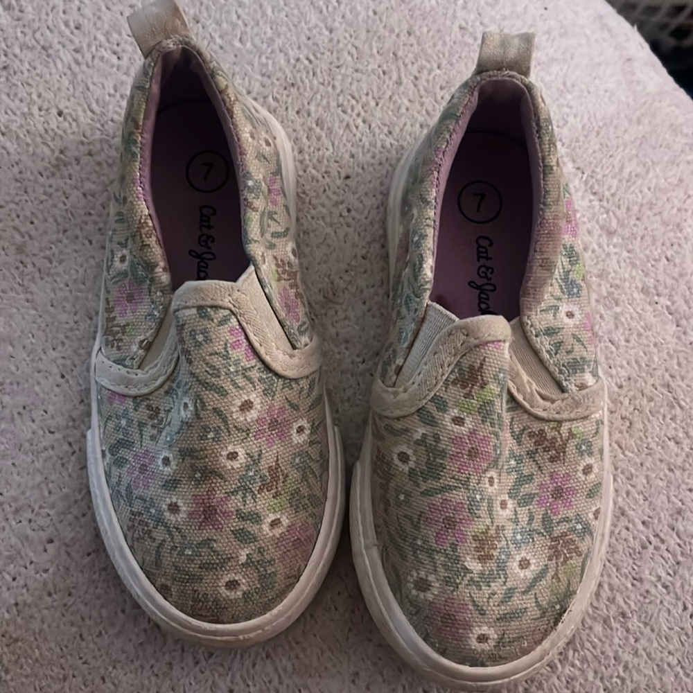 Floral slip on shoes
